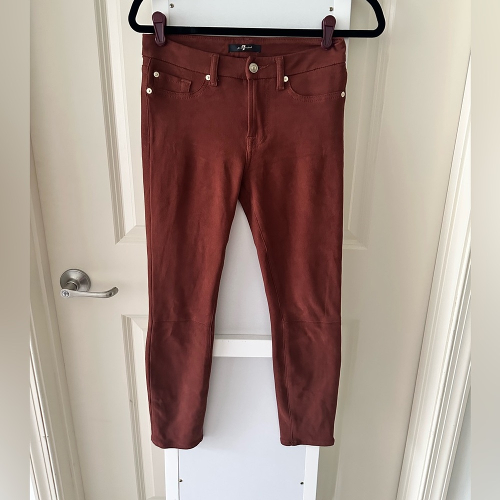 7 For All Mankind Women's Skinny Pants in Rust
